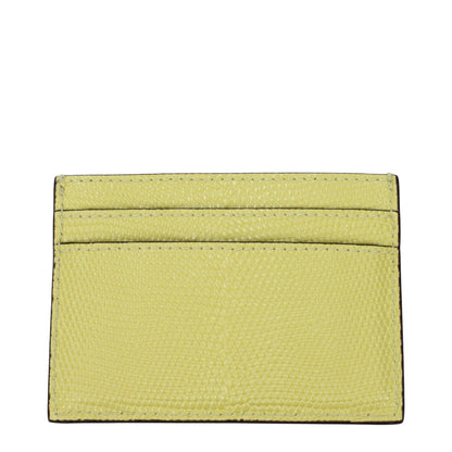 Yellow Leather Cardholder