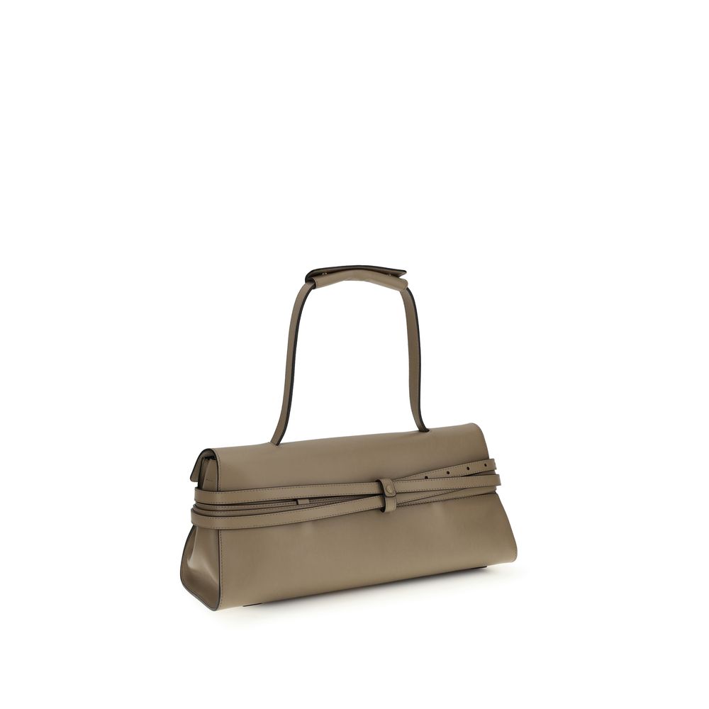 Beige Calf Leather Bos Taurus Handbag