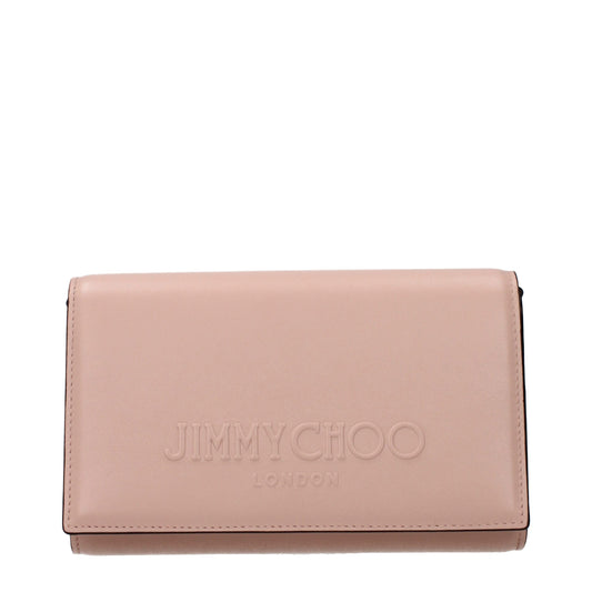 Pink Leather Clutch Bag