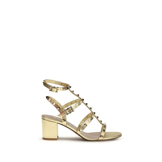 Rockstud Calfskin Ankle Strap Sandal 60 Mm