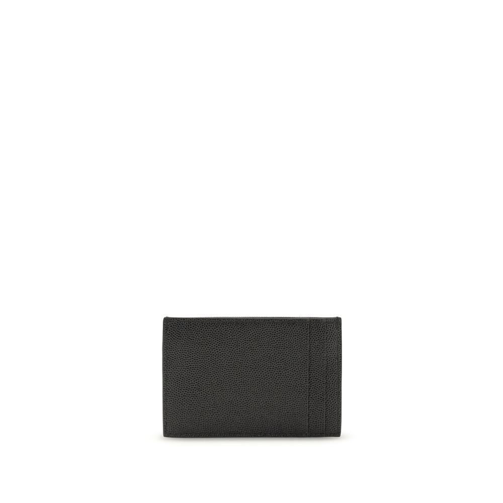 Saint Laurent Cassandre Small Envelope Wallet in Black Grain de Poudre Embossed Leather