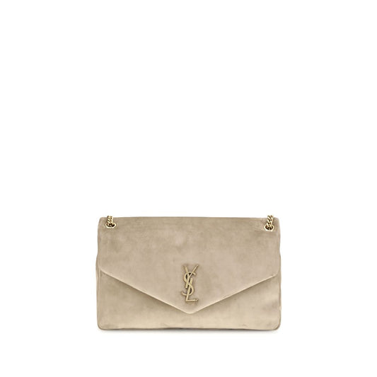 Beige Calf Leather Bos Taurus Shoulder Bag