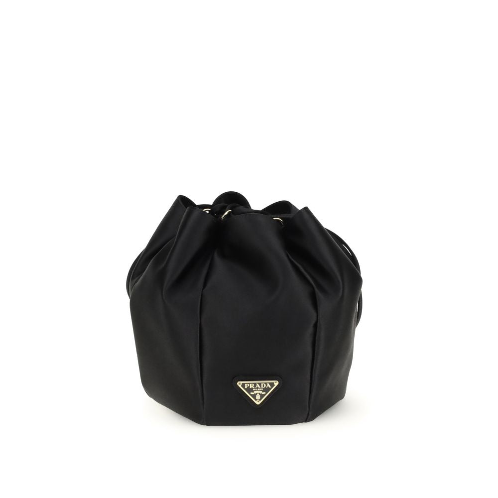 Prada Black Silk Satin Pouch Bag