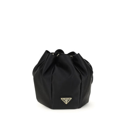 Prada Black Silk Satin Pouch Bag