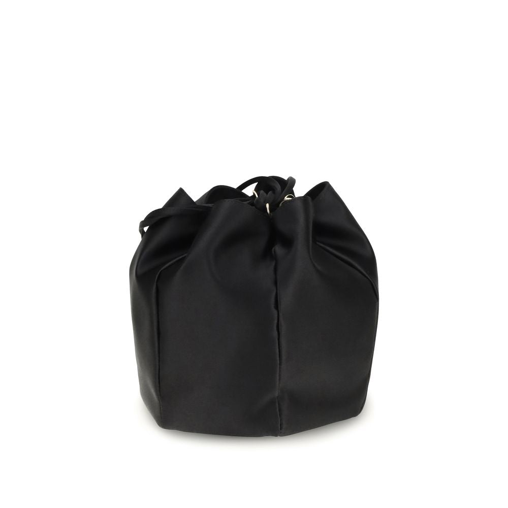 Prada Black Silk Satin Pouch Bag