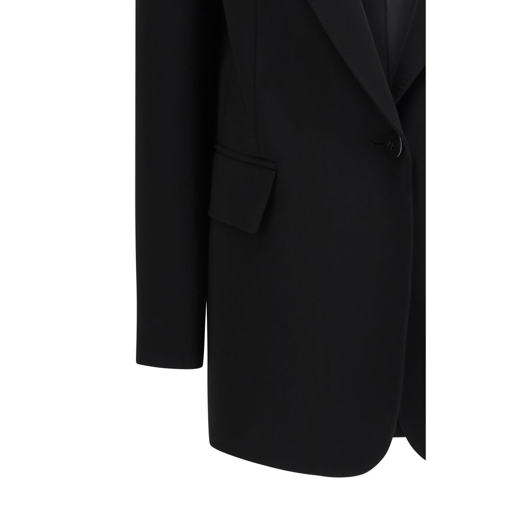 Max Mara Studio Bosco Black Cady Blazer
