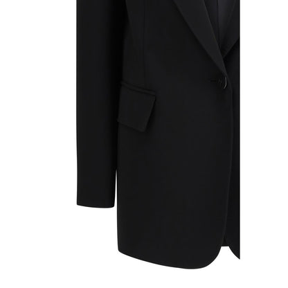 Max Mara Studio Bosco Black Cady Blazer