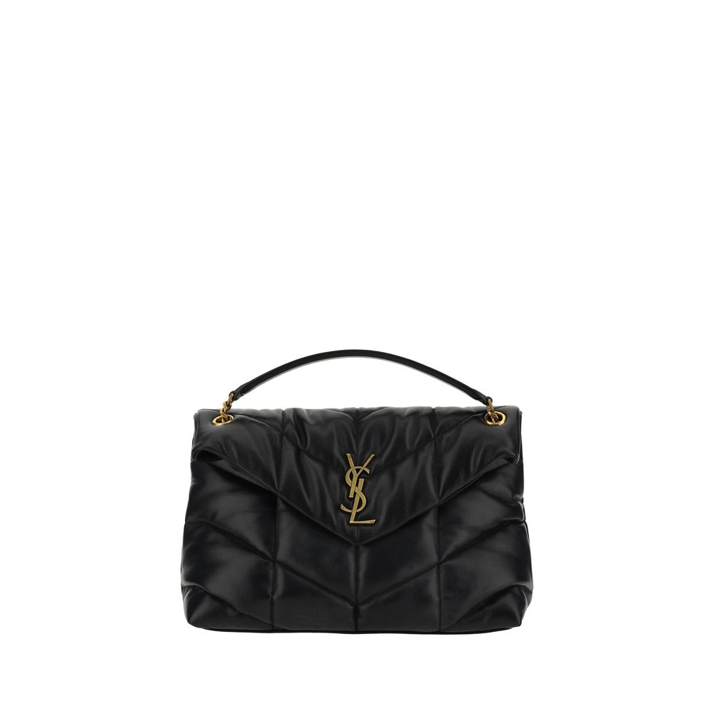 Saint Laurent Loulou Medium Black Quilted Lambskin Shoulder Bag