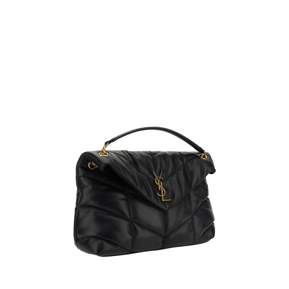 Saint Laurent Loulou Medium Black Quilted Lambskin Shoulder Bag