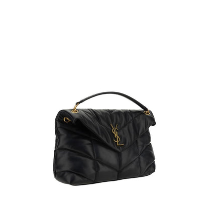 Saint Laurent Loulou Medium Black Quilted Lambskin Shoulder Bag