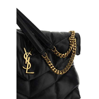 Saint Laurent Loulou Medium Black Quilted Lambskin Shoulder Bag