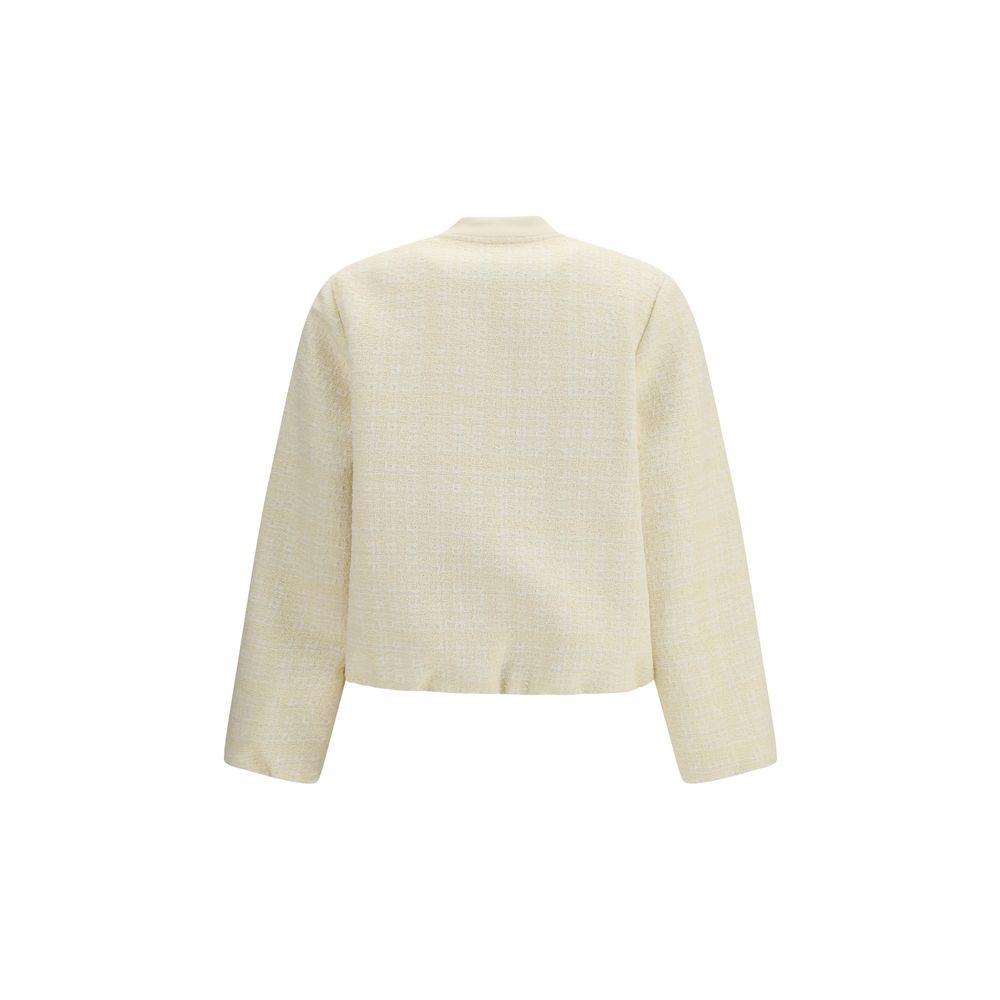 Gucci Beige Tonal Check Tweed Jacket