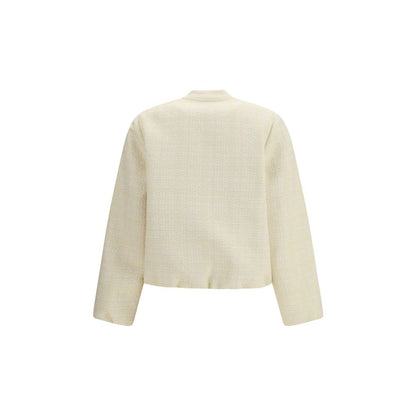 Gucci Beige Tonal Check Tweed Jacket