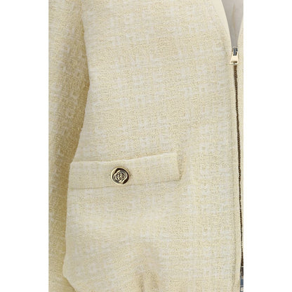 Gucci Beige Tonal Check Tweed Jacket