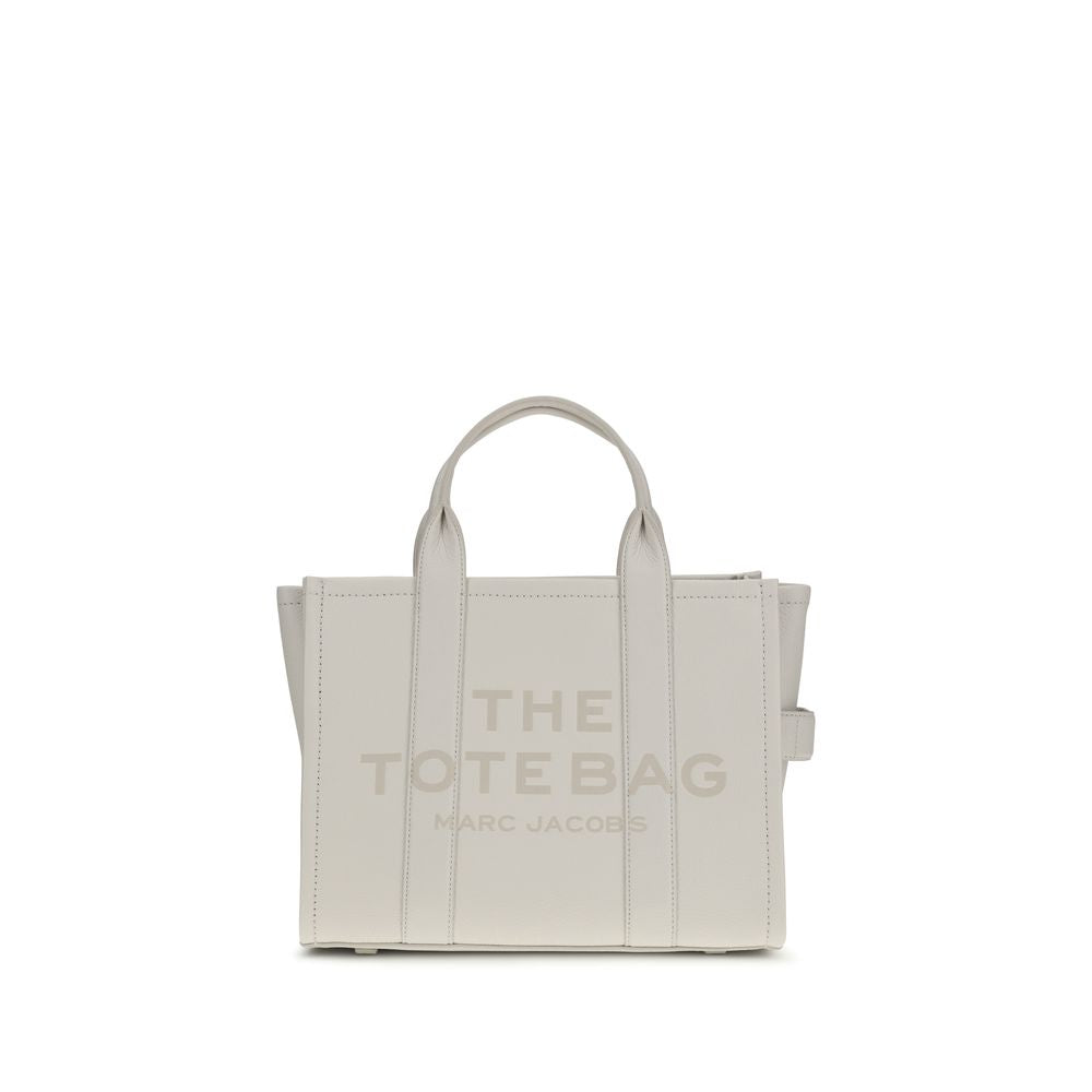 Marc Jacobs The Tote Bag White Grained Leather Medium Tote Bag