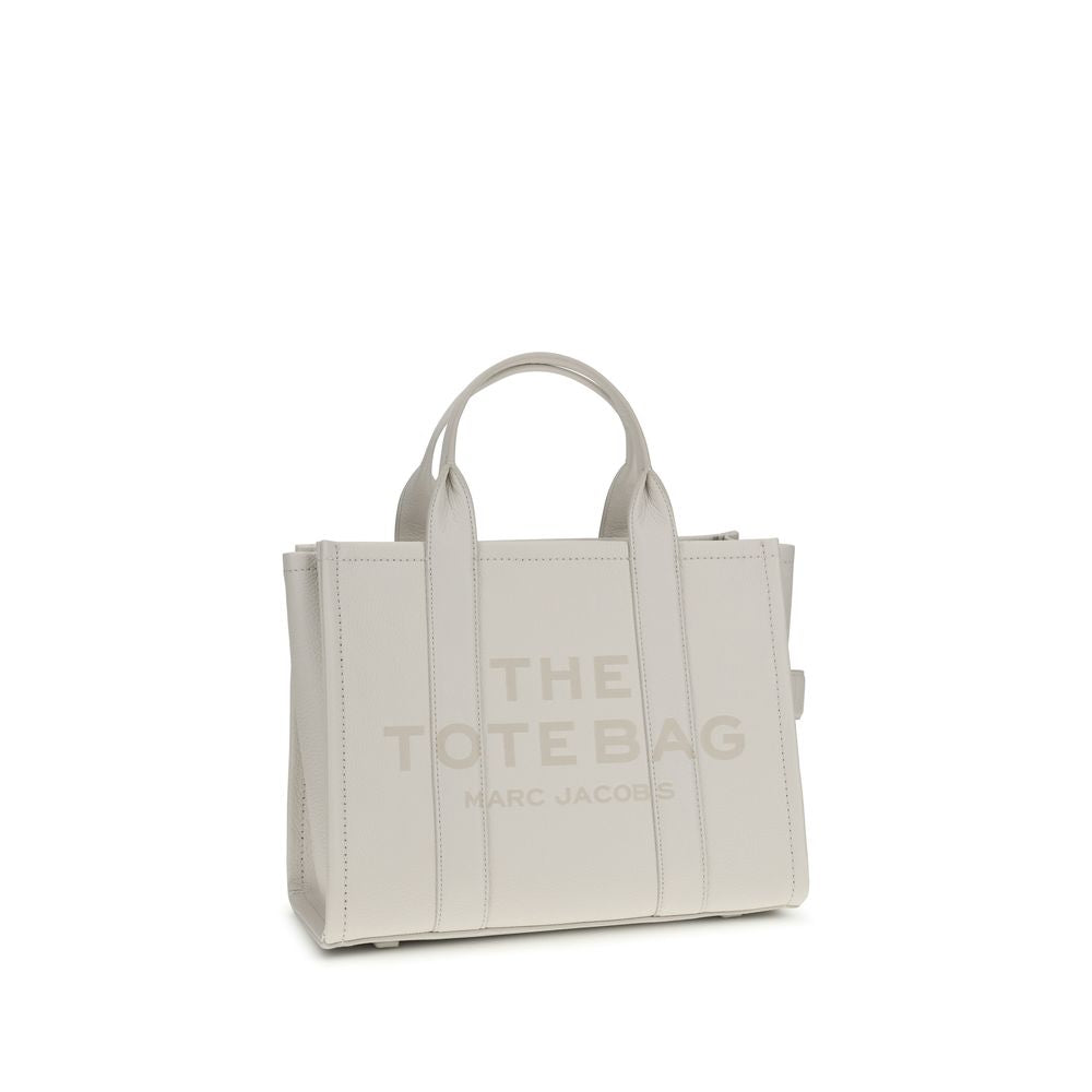 Marc Jacobs The Tote Bag White Grained Leather Medium Tote Bag