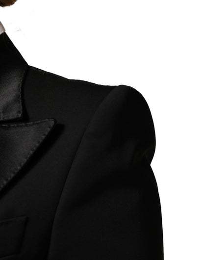 Dolce & Gabbana Black Wool Single Breasted Blazer Jacket