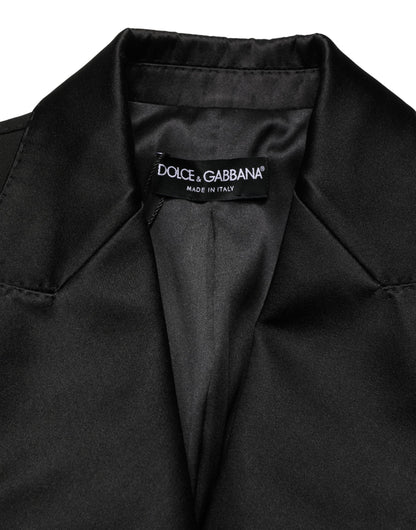 Dolce & Gabbana Black Wool Single Breasted Blazer Jacket