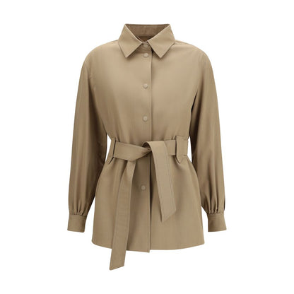 Max Mara Brown Virgin Wool Jacket-Shirt