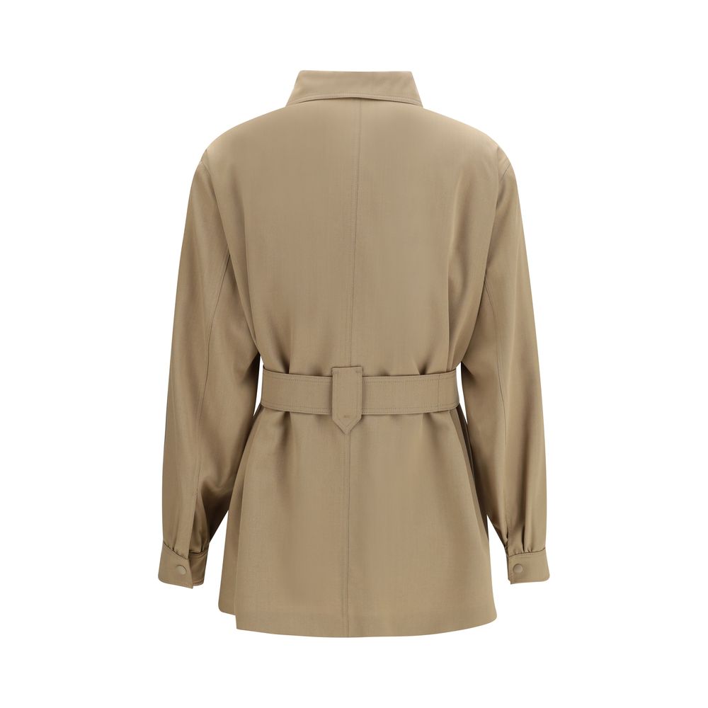 Max Mara Brown Virgin Wool Jacket-Shirt