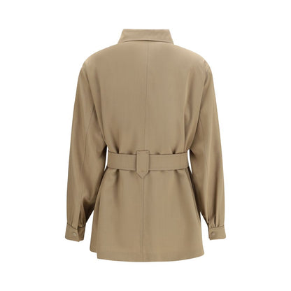 Max Mara Brown Virgin Wool Jacket-Shirt
