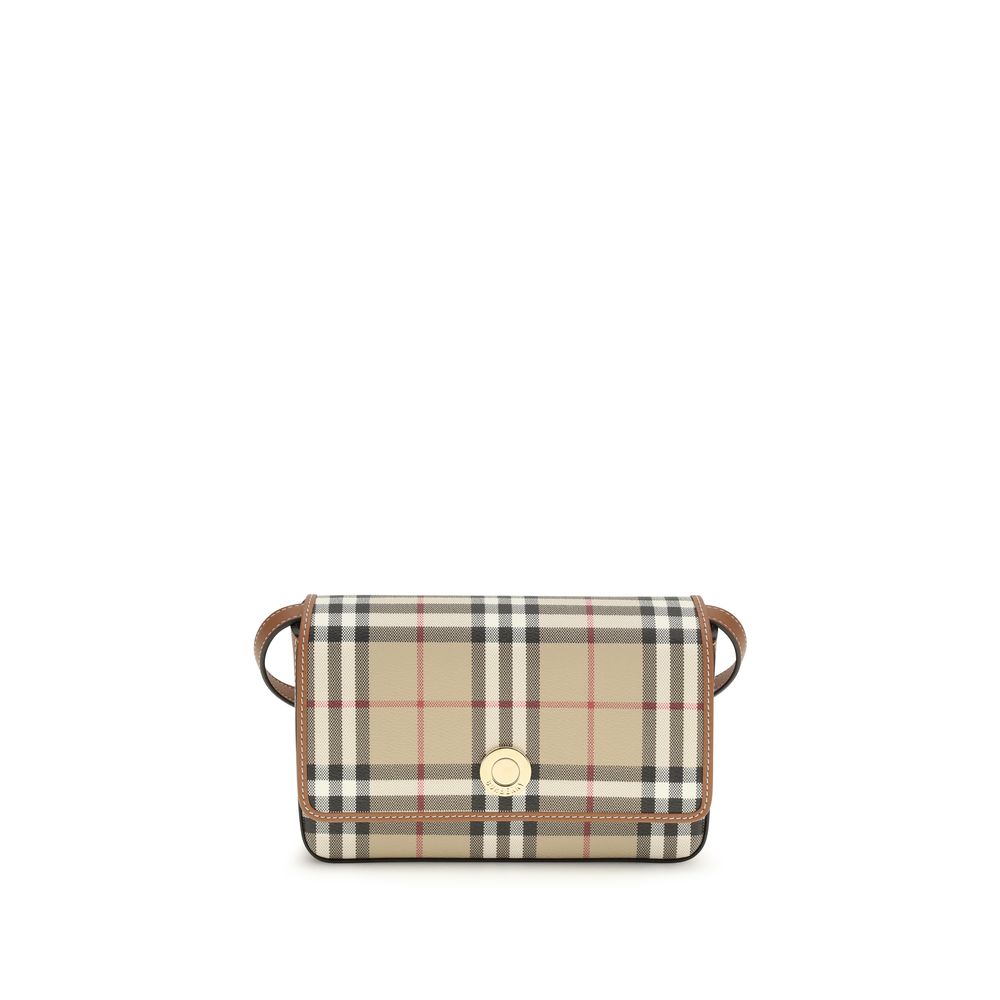 Burberry Hampshire Archive Beige Coated Canvas Shoulder Bag