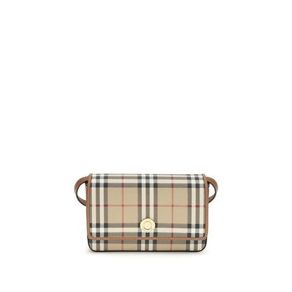 Burberry Hampshire Archive Beige Coated Canvas Shoulder Bag
