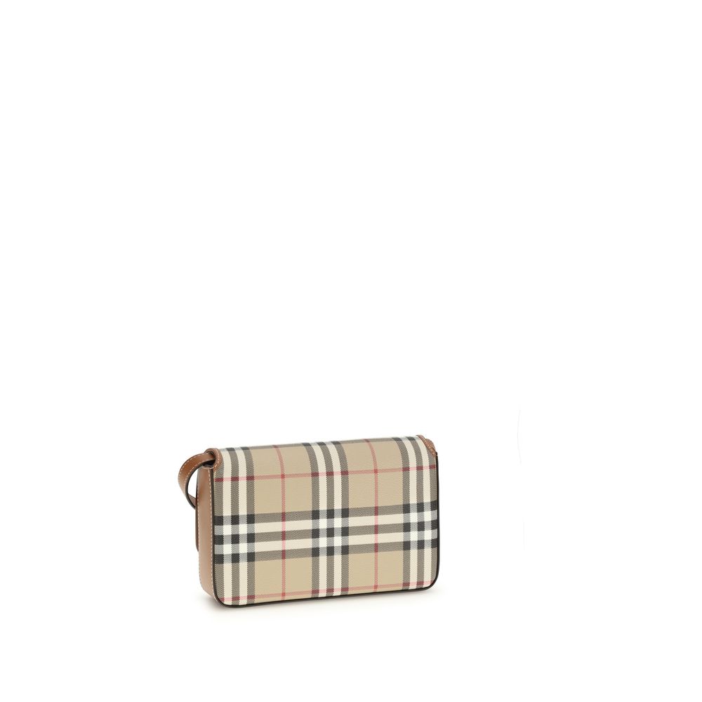 Burberry Hampshire Archive Beige Coated Canvas Shoulder Bag