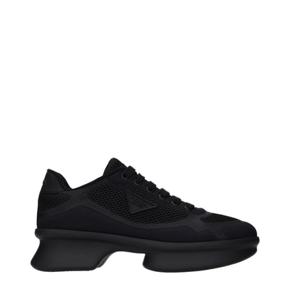 Prada Black Fabric Low-Top Sneakers