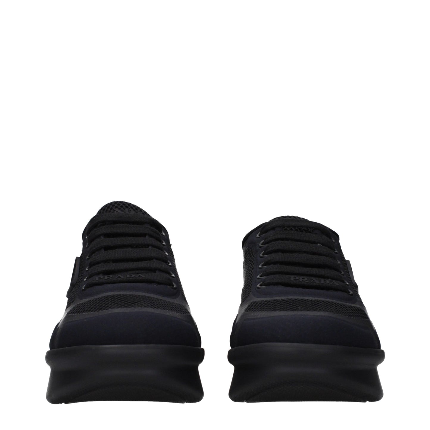 Prada Black Fabric Low-Top Sneakers