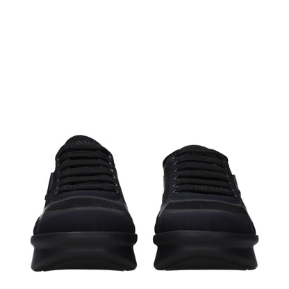 Prada Black Fabric Low-Top Sneakers