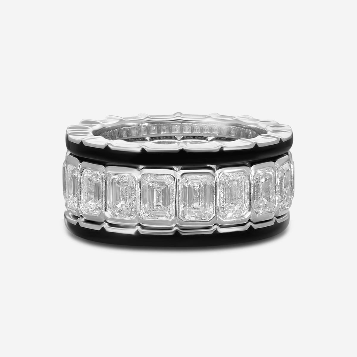 LUGANO - 18K White Gold Kite Diamond Ring (Gross: 12.52gr.; DIA: 6.31ct. twd.) - 1049360