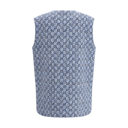 Gucci Blue GG Tweed Vest