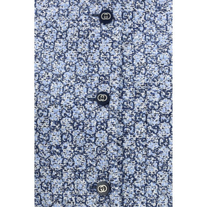 Gucci Blue GG Tweed Vest