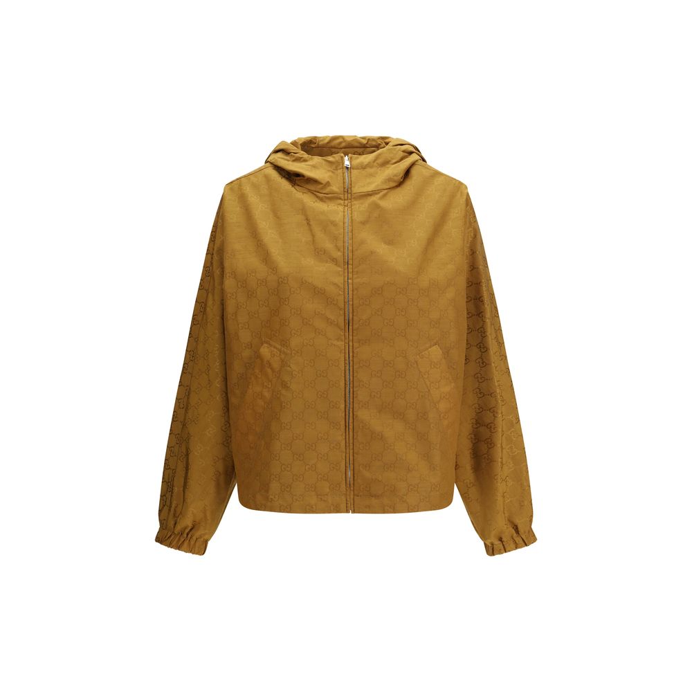 Gucci Beige Technical GG Jacquard Short Jacket