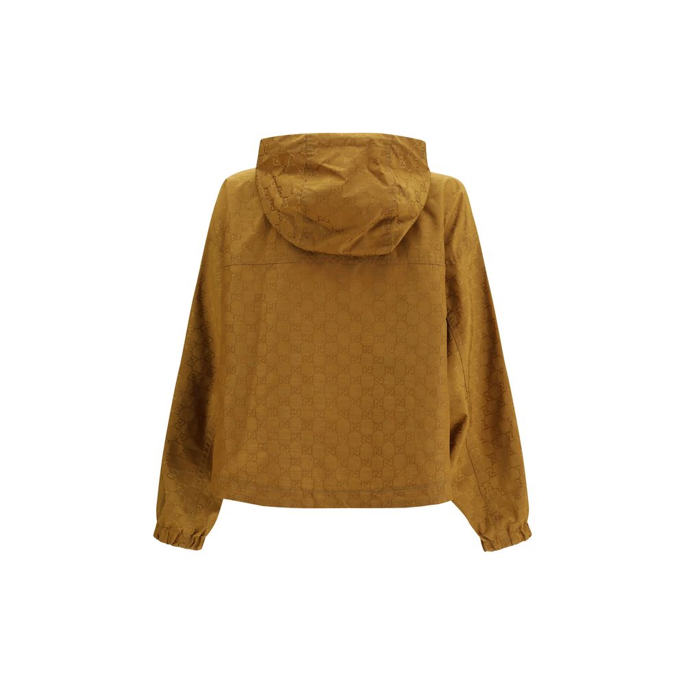 Gucci Beige Technical GG Jacquard Short Jacket