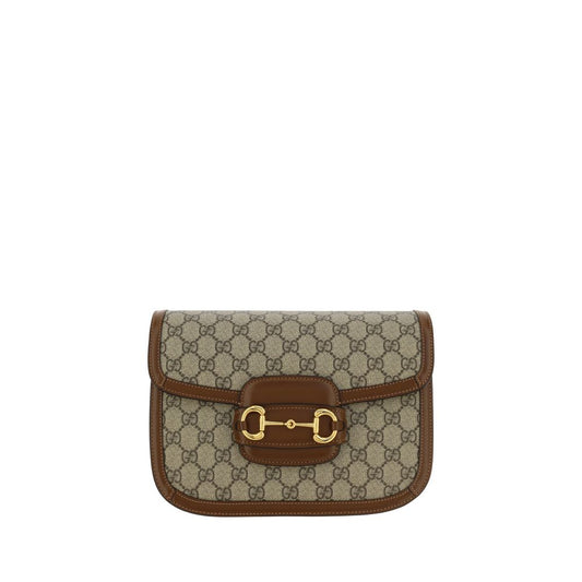 Gucci Horsebit 1955 Beige GG Supreme Canvas Shoulder Bag