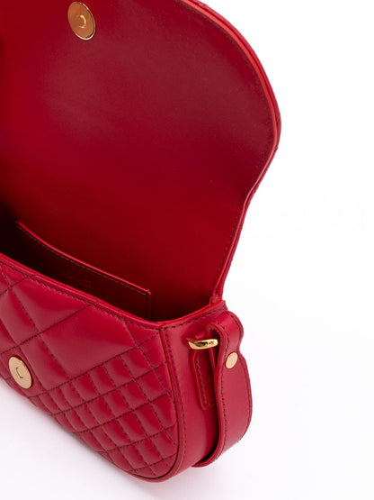 Versace Medusa Red Quilted Lambskin Shoulder Bag