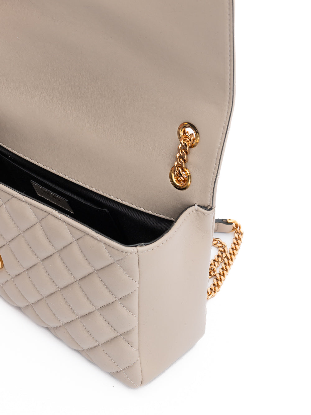 Versace Repeat Taupe Quilted Leather Shoulder Bag