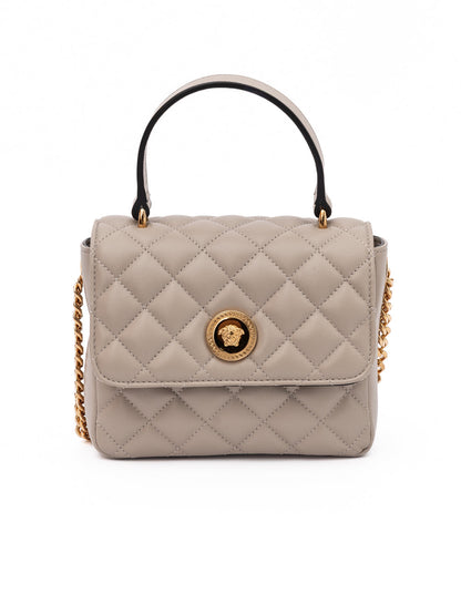 Versace Medusa Quilted Leather Top Handle Bag
