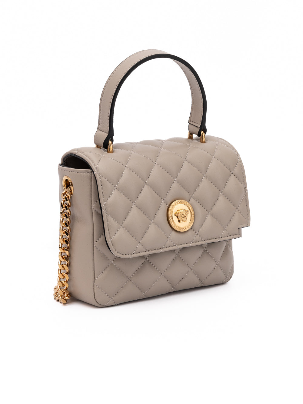 Versace Medusa Quilted Leather Top Handle Bag