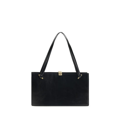 Versace Severine Black Calf Leather Shoulder Bag