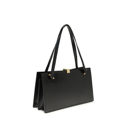 Versace Severine Black Calf Leather Shoulder Bag