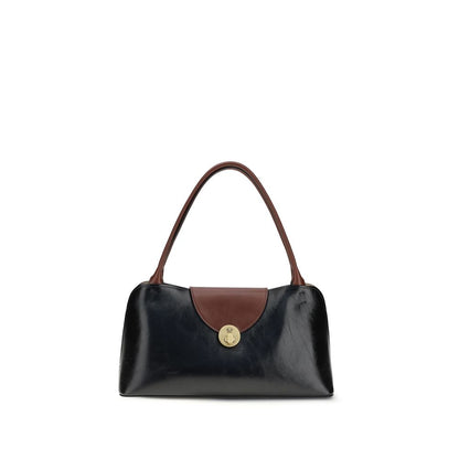Versace Vivian Medium Black Leather Shoulder Bag