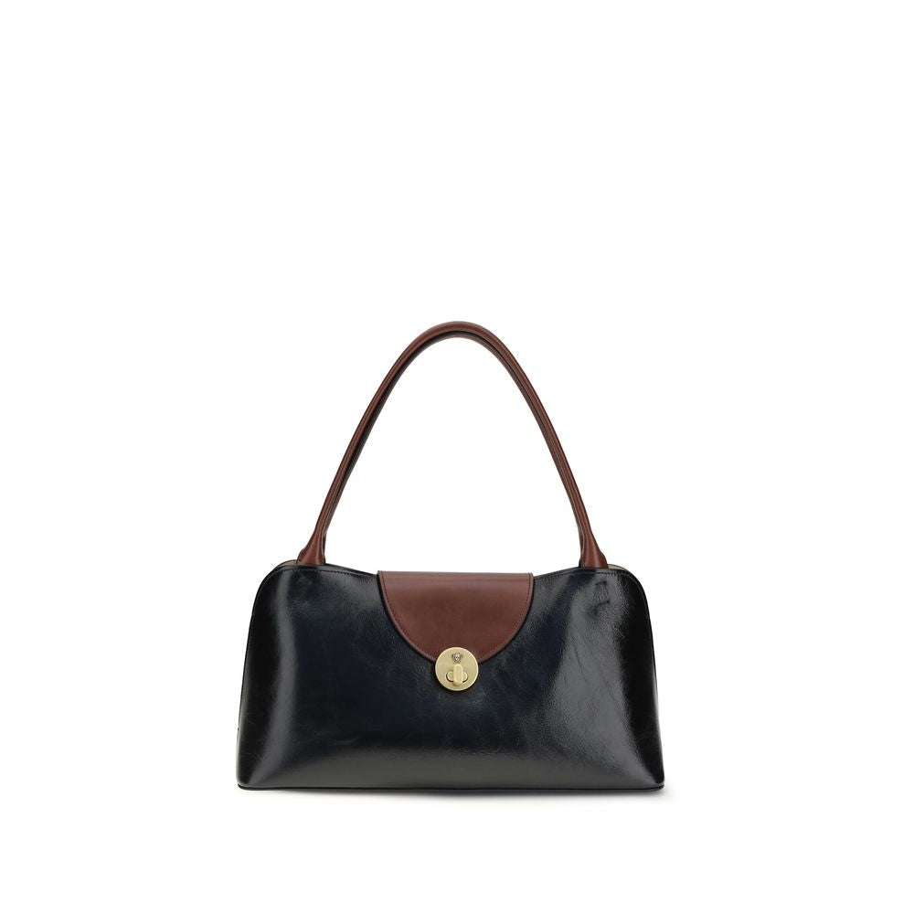 Versace Vivian Medium Black Calf Leather Shoulder Bag