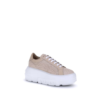 Casadei Nexus Beige Woven Platform Sneakers