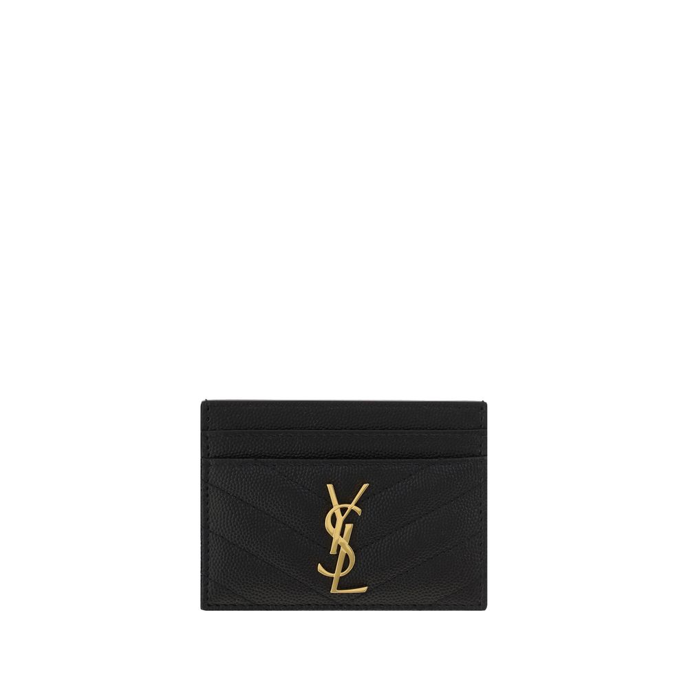 Saint Laurent Cassandre Matelassé Black Quilted Leather Card Holder