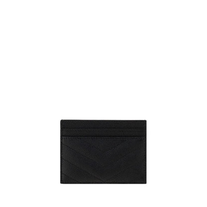 Saint Laurent Cassandre Matelassé Black Quilted Leather Card Holder