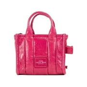 Marc Jacobs The Shiny Crinkle Micro Tote Magenta Patent Leather Crossbody Bag