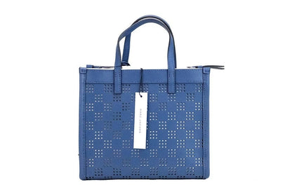 Marc Jacobs The Mini Grind Blue Sea Perforated Leather Crossbody Tote